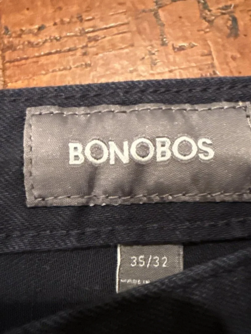 Bonobos Men’s 35X32 Navy Blue Slim Fit Jeans